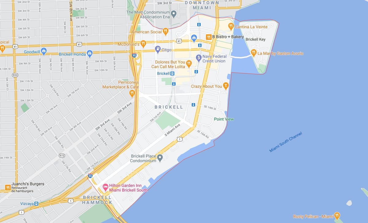خريطة Brickell ميامي