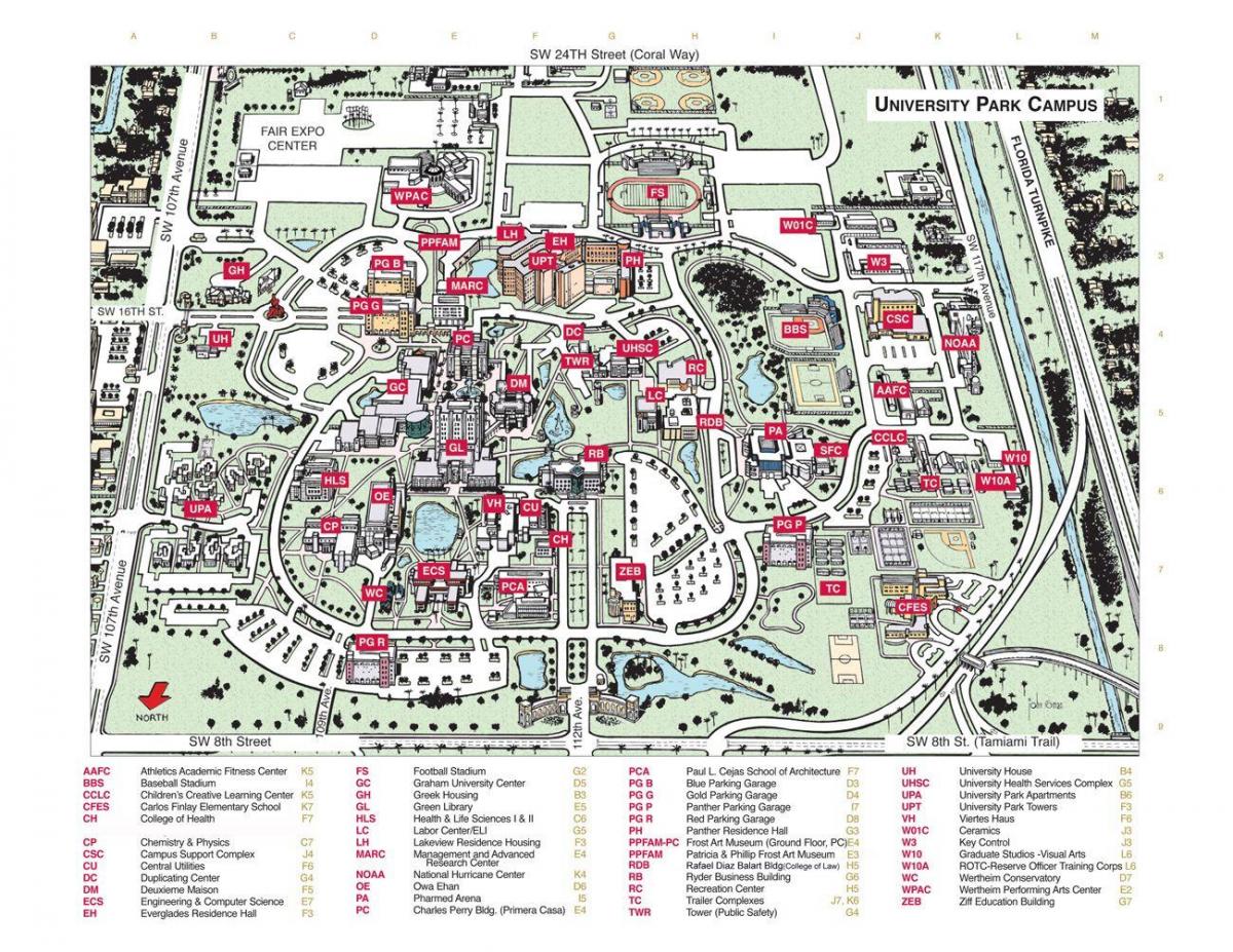 جامعة فلوريدا الدولية خريطة