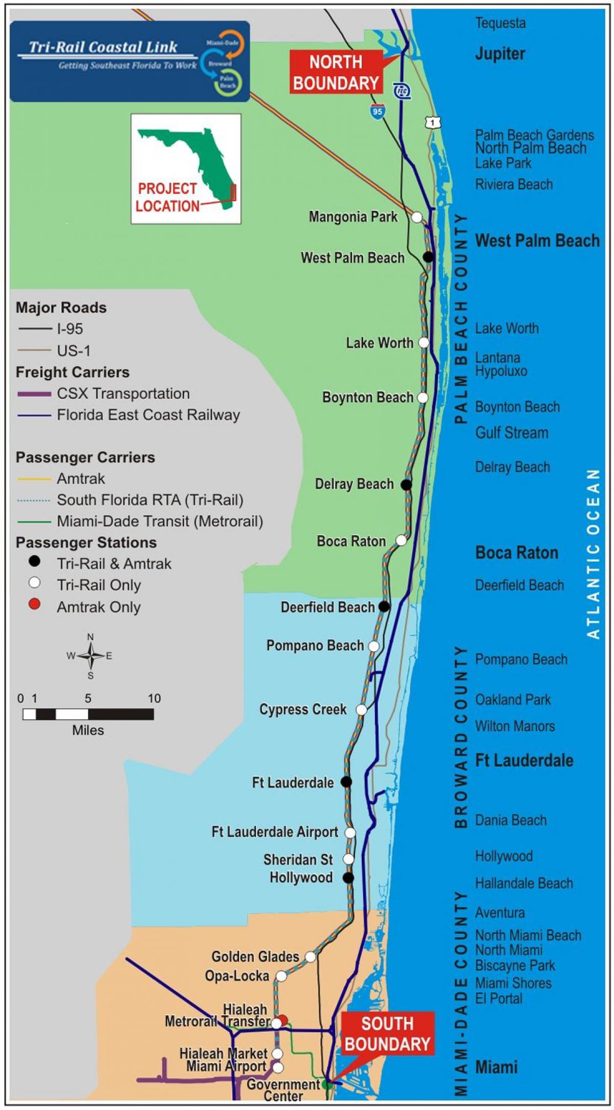 ثلاثي محطات السكك الحديدية خريطة