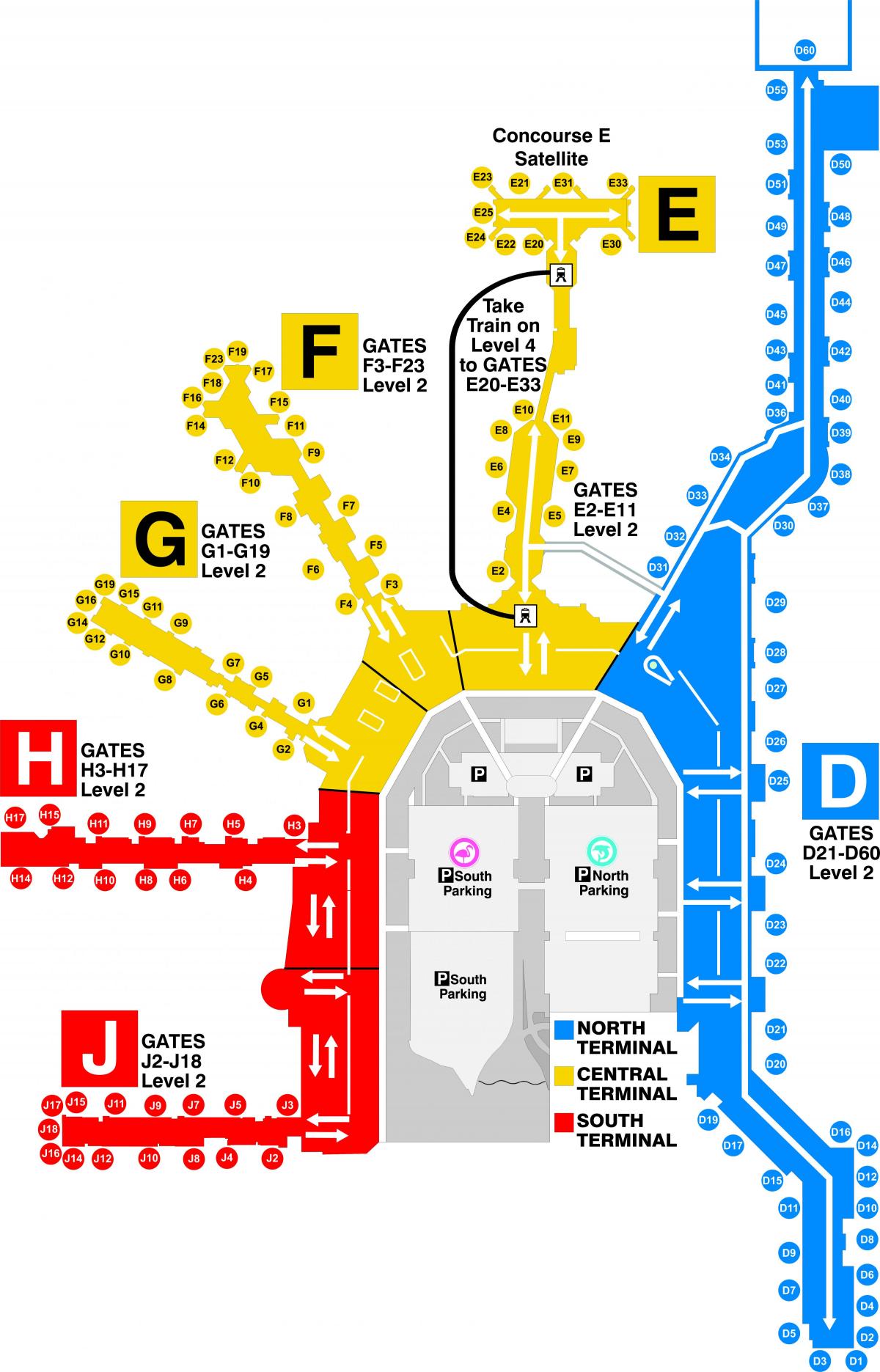 خريطة مطار ميامي