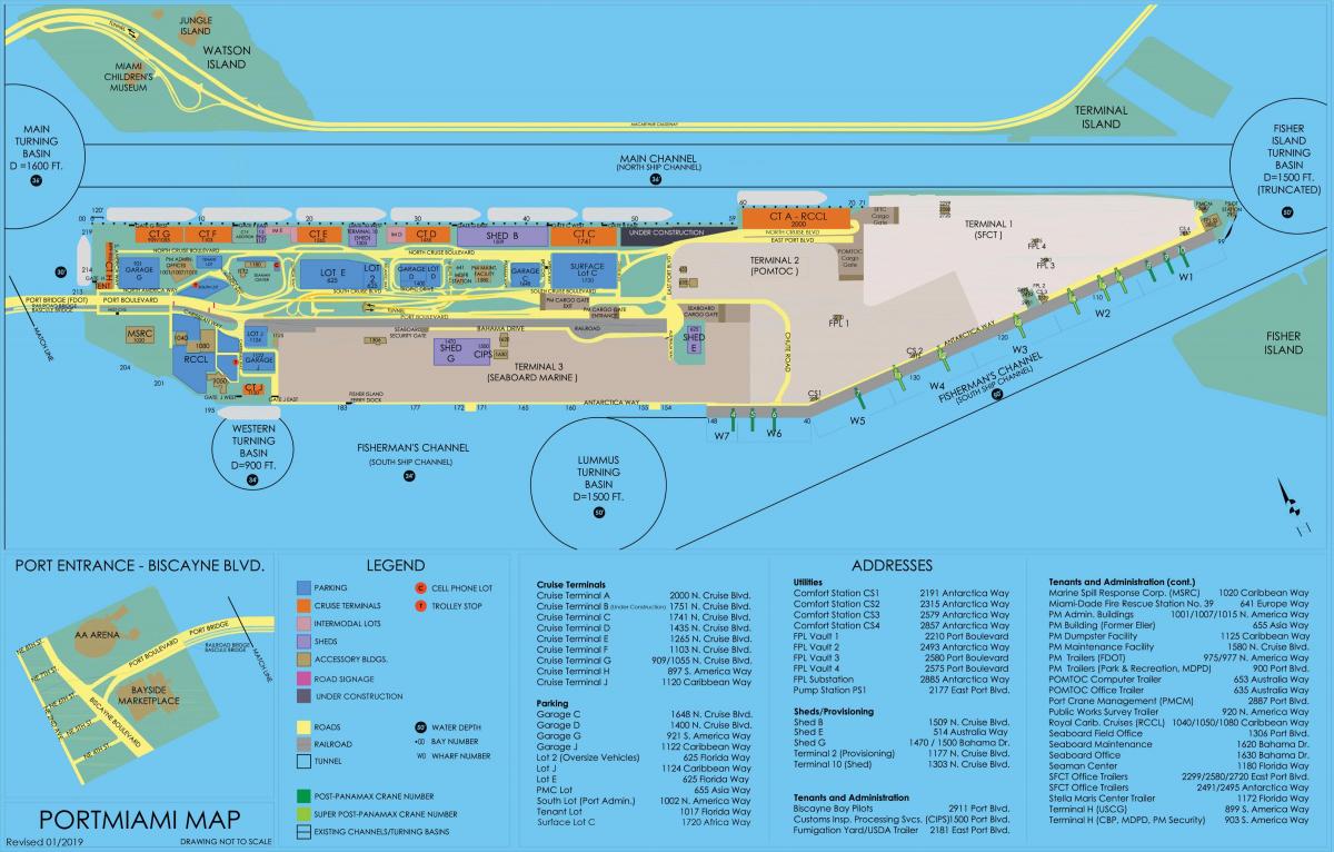 خريطة ميناء ميامي