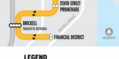 Metromover ميامي خريطة