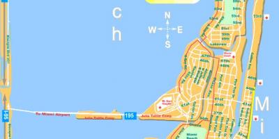 خريطة مدينة شاطئ ميامي
